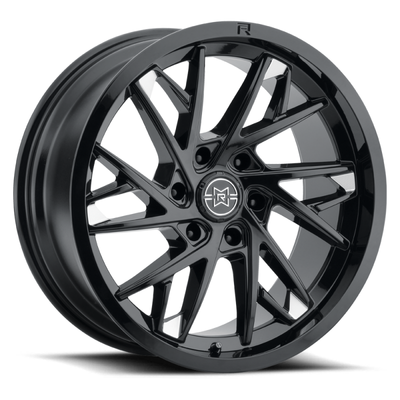 Method Raised MR801 20x9 / 8x180 BP / -12mm Offset / 124.1mm Bore - Gloss Black Milled Wheel