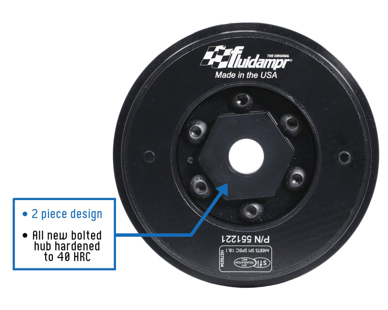 Fluidampr 91-08 VW Golf/05-12 Passat B6/B7 / 03-10 Audi TT Steel Internally Balanced Damper