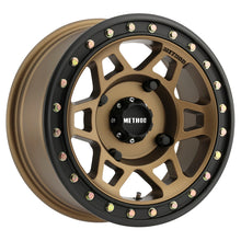 Load image into Gallery viewer, Method MR405 UTV Beadlock 15x7 5+2/38mm Offset 4x156 132mm CB Method Bronze Wheel - Matte Black Ring