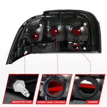 Load image into Gallery viewer, ANZO 1994-1998 Ford Mustang Taillight Dark Red Lens (OE Style)