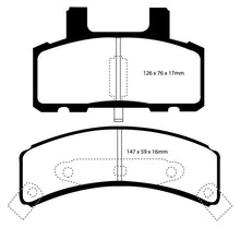 Load image into Gallery viewer, EBC 97-99 Cadillac Deville 4.6 (Rear Drums) Yellowstuff Front Brake Pads