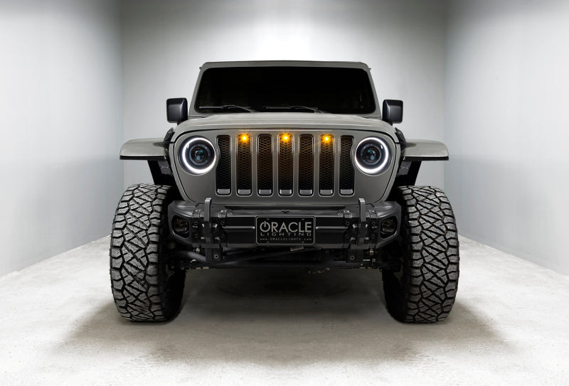 Oracle Oculus Bi-LED Projector Headlights for Jeep JL/Gladiator JT - Matte Blk - 5500K SEE WARRANTY