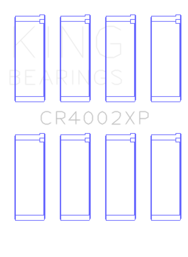 King Mazda B6/B6-T/ZM/B3/B5 (Size .026) Connecting Rod Bearings (Set of 4)