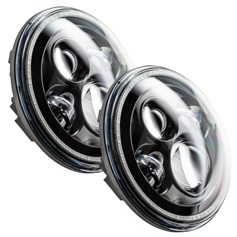 Oracle 7in High Powered LED Headlights - Black Bezel - ColorSHIFT 2.0 SEE WARRANTY