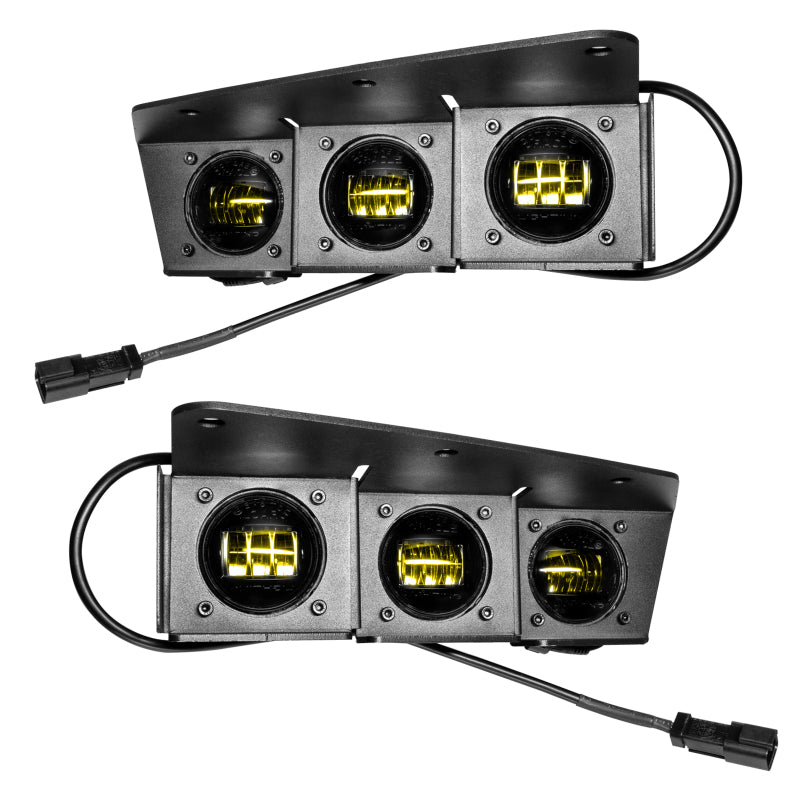 ORACLE Lighting 21-22 Ford Bronco Triple LED Fog Light Kit for Steel Bumper - Yellow SEE WARRANTY