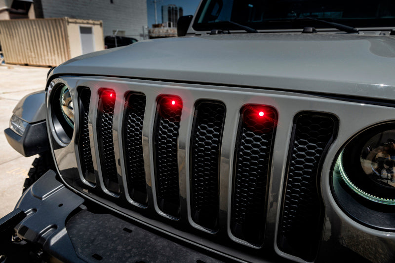 Oracle Pre-Runner Style LED Grille Kit for Jeep Wrangler JL - Red SEE WARRANTY