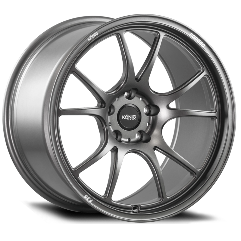 Konig Forged F3S 18X12 5X114.3 ET20 Satin Charcoal Knurled Bead