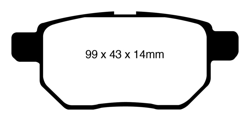 EBC 09-10 Pontiac Vibe 1.8 Yellowstuff Rear Brake Pads