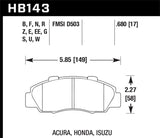 Hawk 97-99 Acura CL/97-01 Integra Type-R /  97-01 Honda CRV/Prelude DTC-60 Race Front Brake Pads