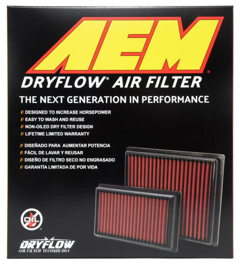 AEM 08-10 F150/250/350 / 07-10 Expedition 10.5in O/S L x 9.875in O/S W x 2.188in H DryFlow Filter