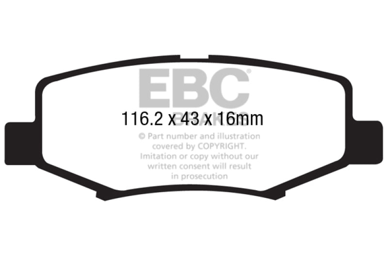 EBC 06-11 Dodge Nitro 3.7 Extra Duty Rear Brake Pads