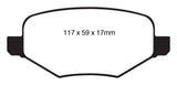 EBC 11-14 Ford Edge 2.0 Turbo Ultimax2 Rear Brake Pads