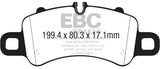 EBC 2016+ Porsche Boxster 718 (Iron Rotors Only) 2.5L Turbo Yellowstuff Front Brake Pads