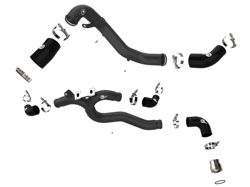 AFE 18-22 Kia Stinger V6-3.3L BladeRunner Alum Hot/Cold Charge Pipe Kit Black