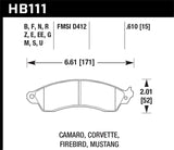 Hawk 94-04 Mustang Cobra / 88-95 Corvette 5.7L / 88-92 Camaro w/ Hvy Duty Brakes DTC-60 Race Brake P