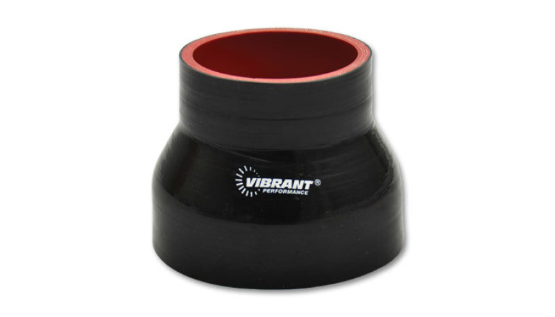 Vibrant 4 Ply Reducer Couper 3.5in ID x 3.75in ID x 3.0in Long - Black