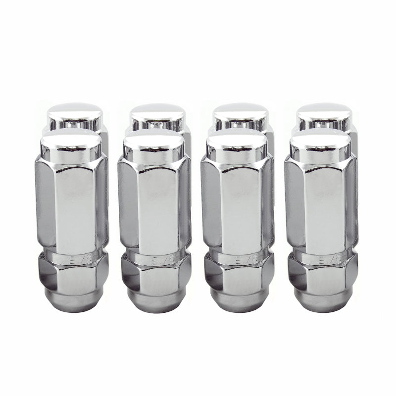 McGard Hex Lug Nut (Cone Seat / Duplex) 9/16-18 / 7/8 Hex / 2.5in. Length (8-Pack) - Chrome