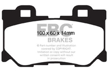 Load image into Gallery viewer, EBC 08-13 Infiniti FX50 5.0 Yellowstuff Rear Brake Pads