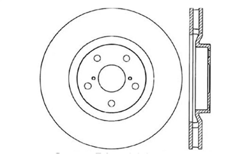 StopTech 93-98 Toyota Supra Turbo Drilled Right Front Rotor