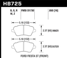 Load image into Gallery viewer, Hawk 2014 Ford Fiesta ST DTC-60 Front Brake Pads