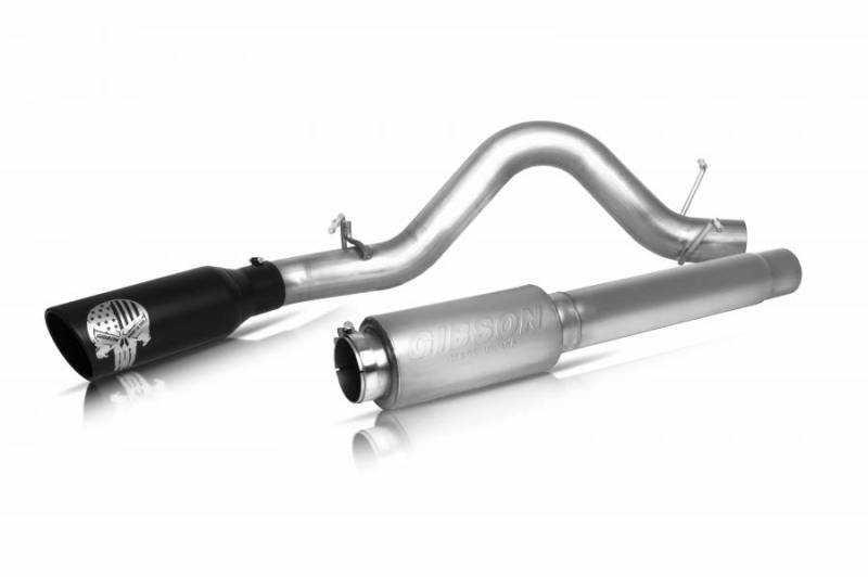 Gibson 07-19 Toyota Tundra SR5 5.7L 4in Patriot Skull Series Cat-Back Single Exhaust - Stainless