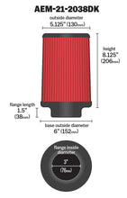 Load image into Gallery viewer, AEM 3 inch Short Neck 8 inch Element Filter Replacement