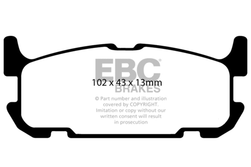 EBC 04-05 Mazda Miata MX5 1.8 (Sports Suspension) Yellowstuff Rear Brake Pads