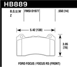 Hawk 2017 Ford Focus HPS 5.0 Front Brake Pads