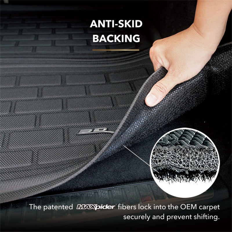 3D MAXpider 21-23 Tesla Model 3 Kagu Rear Cargo Liner - Black