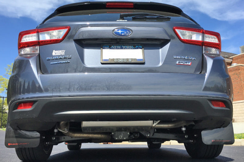 Rally Armor 17-23 Subaru Impreza 4D/5D Black UR Mud Flap w/Blue Logo