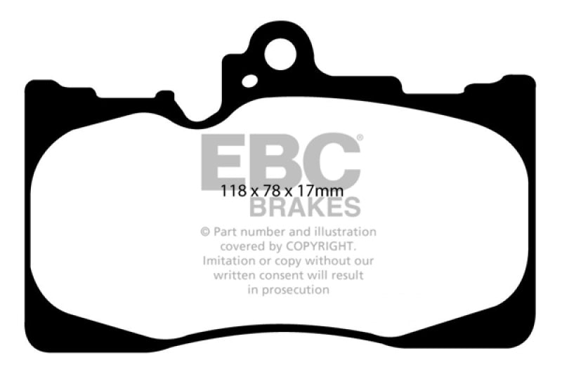 EBC 07-08 Lexus GS350 3.5 RWD Redstuff Front Brake Pads