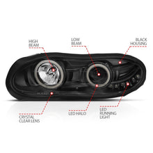 Load image into Gallery viewer, ANZO 1998-2002 Chevrolet Camaro Projector Headlights w/ Halo Black