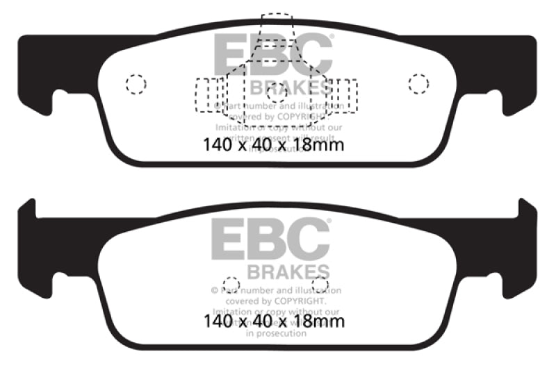 EBC 2016-2017 Smart Fortwo 0.9L Turbo Yellowstuff Front Brake Pads