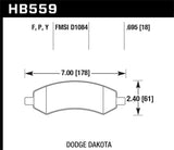 Hawk 06-16 Dodge RAM 1500 / 06-10 Mitsubishi Raider Super Duty Front Brake Pads