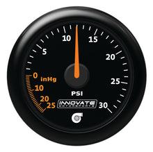 Load image into Gallery viewer, Innovate MTX Analog 30 PSI Vacuum/Boost Gauge Kit - Black Faceplate