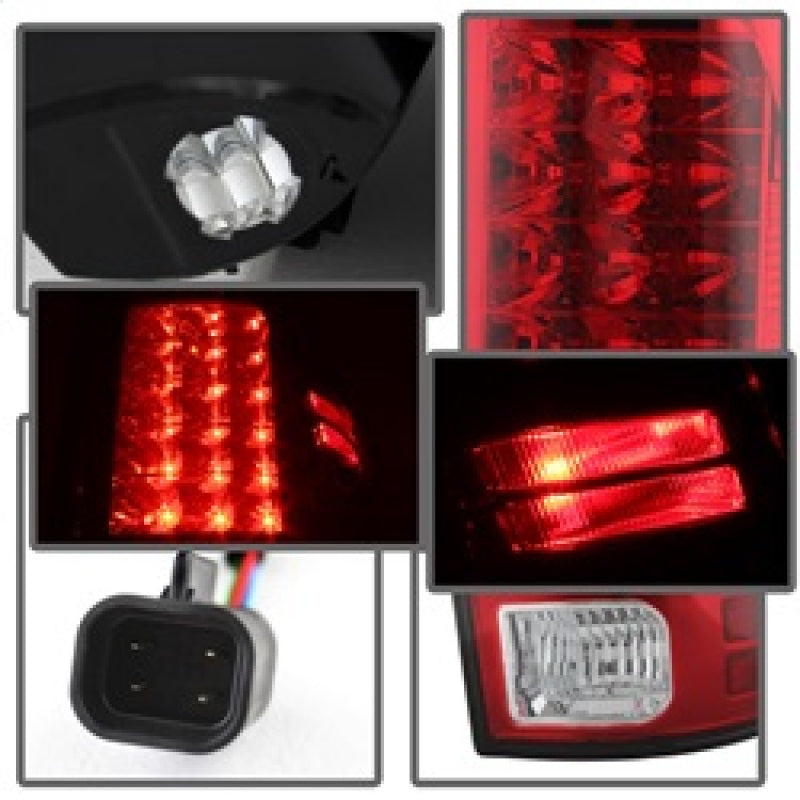 Spyder Dodge Ram 1500 13-14 13-14 LED Tail Lights LED Model only - Red Clear ALT-YD-DRAM13-LED-RC