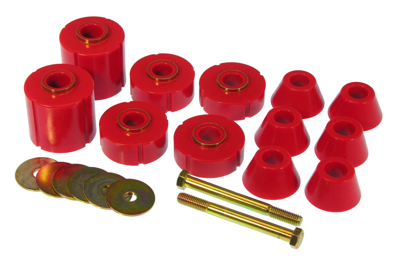 Prothane 73-80 GM Body Mount 12 Bushing Kit - Red