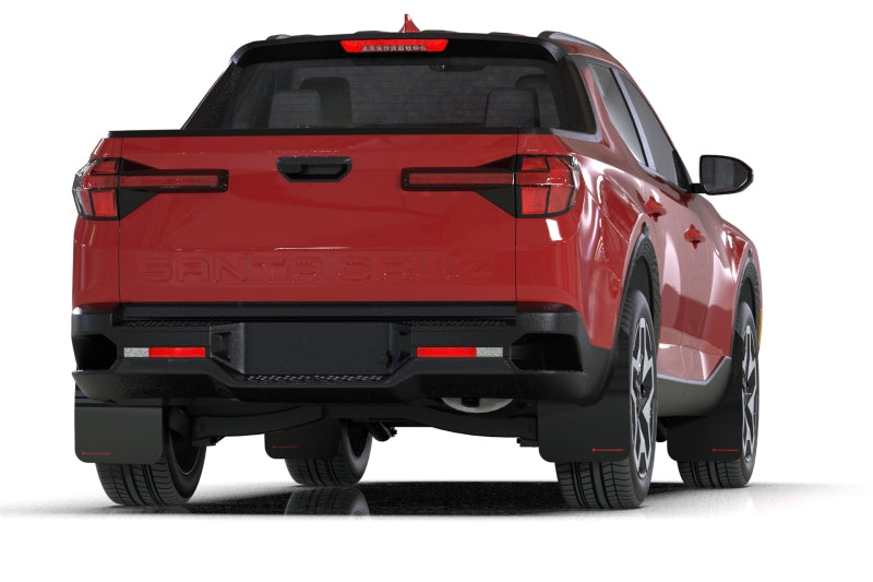 Rally Armor 22-24 Hyundai Santa Cruz Black UR Mud Flap w/Red Logo