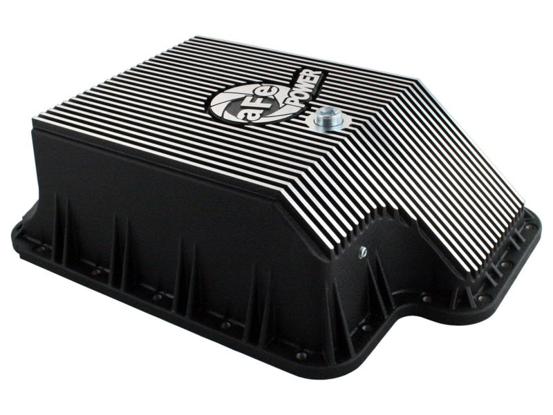 afe Transmission Pan (Black); Ford Diesel Trucks 03-10 V8-6.0/6.4L (td)