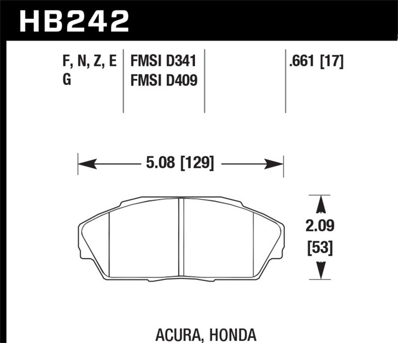 Hawk HP+ Street Brake Pads