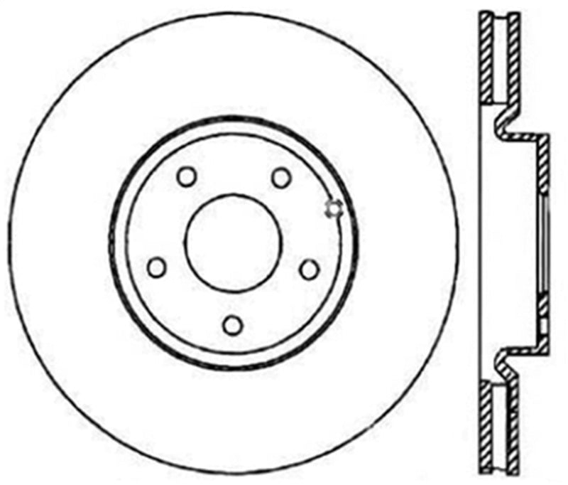 StopTech SportStop 6/02-08 Nissan 350Z / 8/02-04 Infiniti G35 Slotted & Drilled Rear Right Rotor