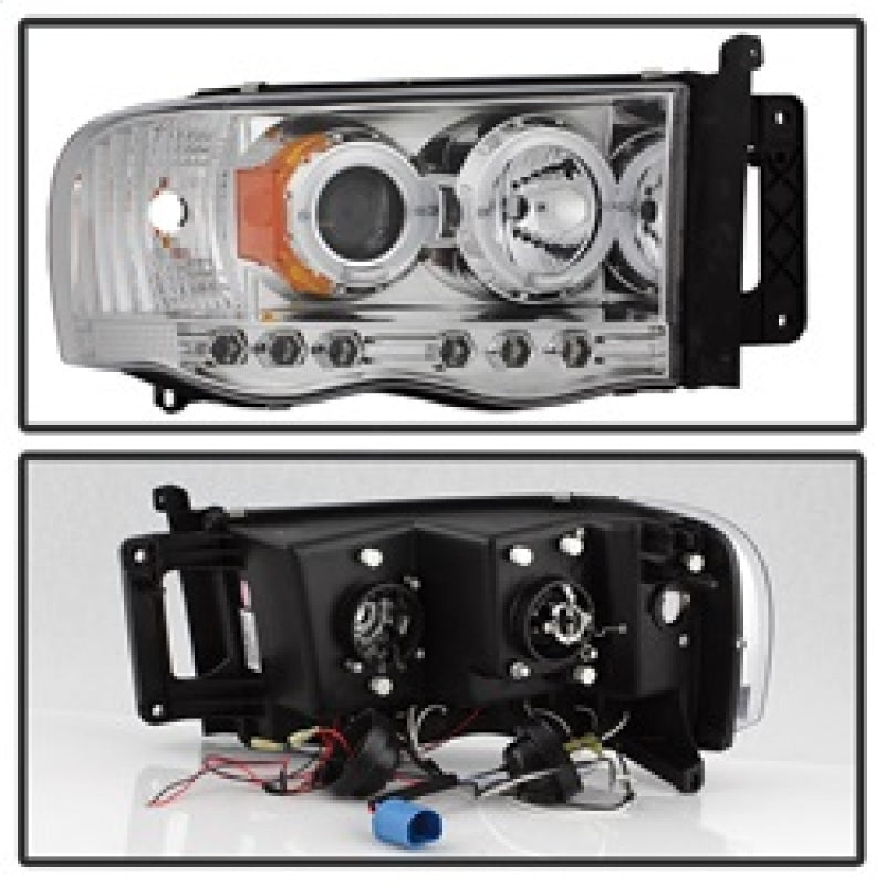 Spyder Dodge Ram 1500 02-05/Ram 2500 03-05 Projector Headlights LED Halo LED Chrm PRO-YD-DR02-HL-C