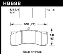 Load image into Gallery viewer, Hawk AP Racing / Stoptech / Alcon DTC-60 Race Brake Pads