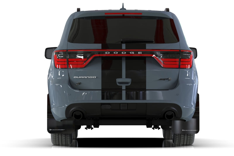 Rally Armor 16-24 Dodge Durango GT/Hellcat/RT/SRT 392/SXT Black UR Mud Flap White Logo