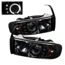 Load image into Gallery viewer, Spyder Dodge Ram 1500 94-01 94-02 Projector Headlights LED Halo LED Smke PRO-YD-DR94-HL-AM-SMC