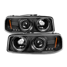 Load image into Gallery viewer, Spyder GMC Sierra 1500/2500/3500 99-06 Projector Headlights LED Halo LED Black PRO-YD-CDE00-HL-BK