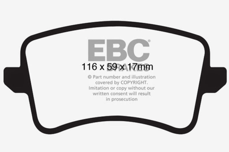 EBC 09-11 Audi A4 2.0 Turbo Ultimax2 Rear Brake Pads