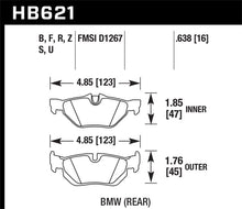 Load image into Gallery viewer, Hawk 08-11 BMW 128i / 10 BMW 323i / 07-11 BMW 328i / 07-11 BMW 328XI HPS Street Rear Brake Pads