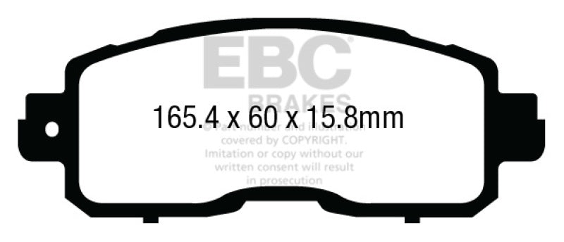 EBC 13+ Nissan Altima 2.5 (L33) Sedan Greenstuff Front Brake Pads