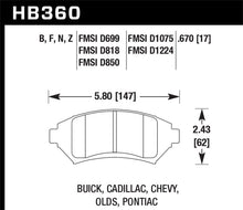 Load image into Gallery viewer, Hawk Buick/ Cadillac/ Chevy/ Olds/ Pontiac Front HPS Brake Pads